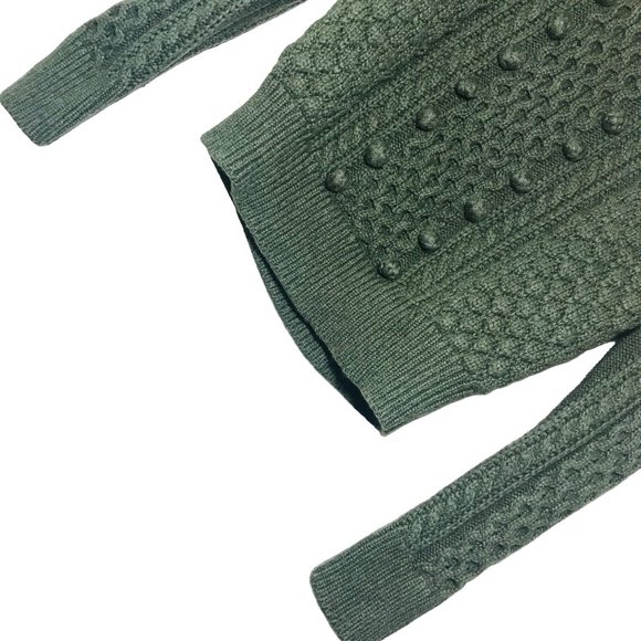 J. CREW Wool Sweater Popcorn Cable Knit Pullover Size XS - Picture 6 of 9